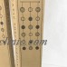 2 Ivory Stenciled  Capiz Shell (Round) Door Curtains Divider 36 x 80 NEW    173360732826